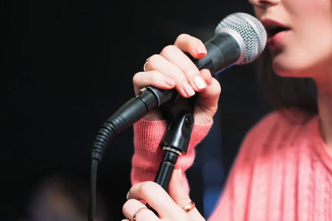 Élève en cours de chant